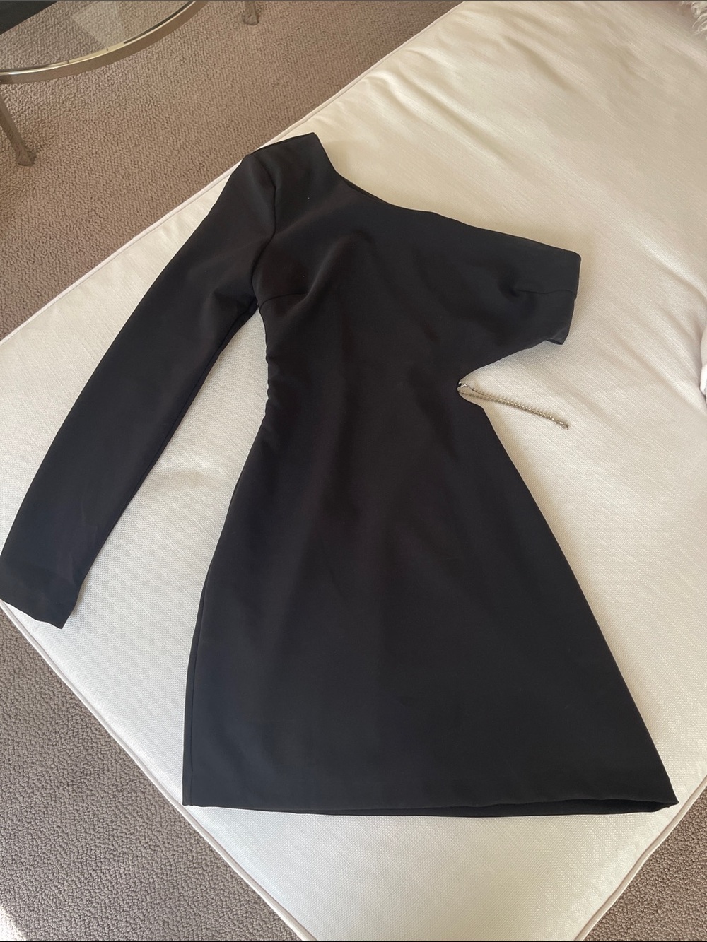 ASTR THE LABEL “Lavinia” One-Shoulder Black cut-out Dress NWOT